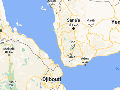 Map showing location of Al Tuḩaytā’ (14.18356, 43.22637)