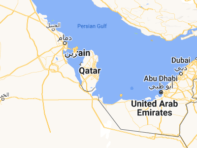 Map showing location of Al Wakrah (25.17151, 51.60337)