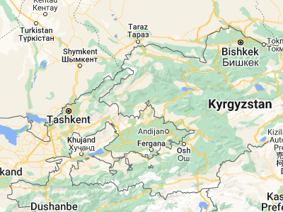 Map showing location of Ala-Buka (41.4105, 71.48628)