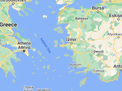 Map showing location of Alaçatı (38.28246, 26.37459)