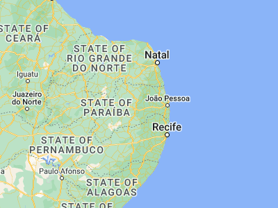 Map showing location of Alagoa Nova (-7.07083, -35.75833)