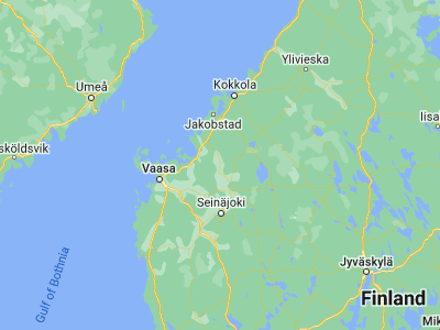 Map showing location of Alahärmä (63.23333, 22.85)