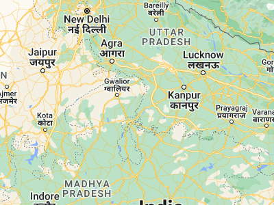 Map showing location of Alampur (26.02514, 78.79697)