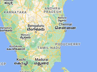 Map showing location of Ālangāyam (12.6, 78.75)