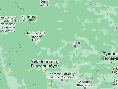 Map showing location of Alapayevsk (57.85158, 61.69627)