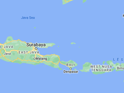 Map showing location of Alasmalang (-7.139, 114.5895)