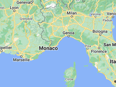 Map showing location of Alassio (44.00393, 8.16713)