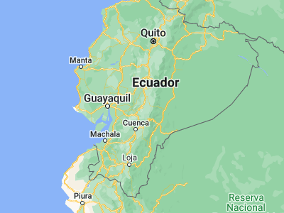 Map showing location of Alausí (-2.2, -78.83333)