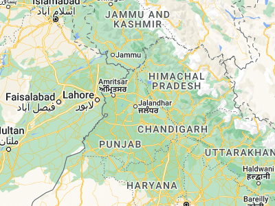 Map showing location of Alāwalpur (31.43161, 75.65614)