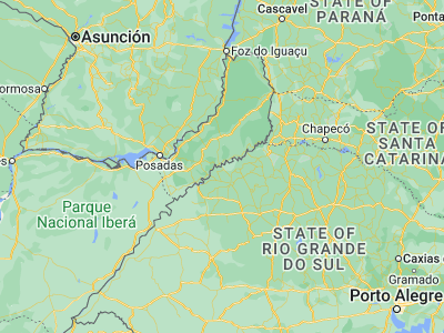 Map showing location of Alba Posse (-27.56978, -54.68262)
