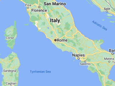 Map showing location of Albano Laziale (41.72873, 12.6608)