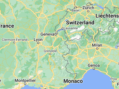 Map showing location of Albertville (45.67452, 6.39061)
