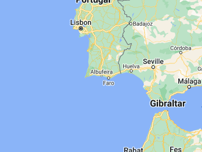 Map showing location of Albufeira (37.08819, -8.2503)