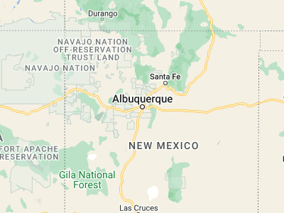 Map showing location of Albuquerque (35.08449, -106.65114)