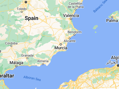 Map showing location of Alcantarilla (37.96939, -1.21714)