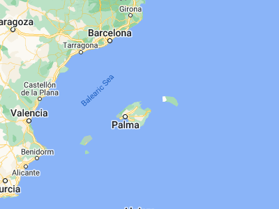 Map showing location of Alcúdia (39.85316, 3.12138)