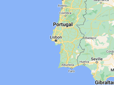 Map showing location of Aldeia de Paio Pires (38.61667, -9.08333)