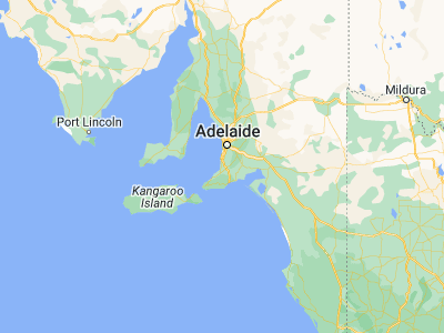 Map showing location of Aldinga (-35.28333, 138.48333)