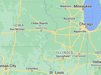 Map showing location of Aledo (41.19976, -90.74931)