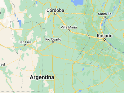 Map showing location of Alejandro Roca (-33.35369, -63.71849)