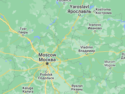 Map showing location of Aleksandrov (56.39516, 38.71216)