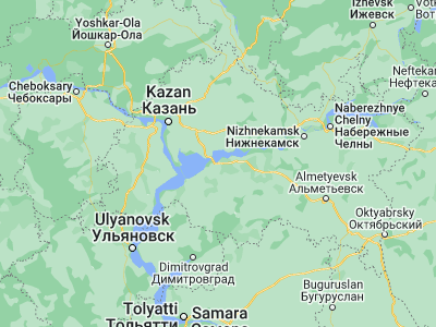 Map showing location of Alekseyevskoye (55.30706, 50.11353)