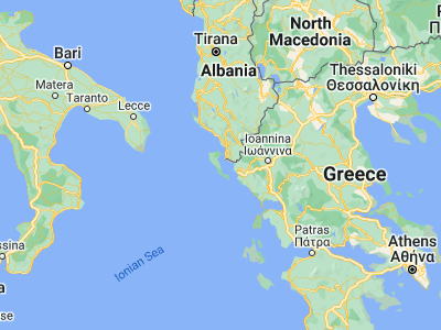 Map showing location of Alepoú (39.61028, 19.88889)