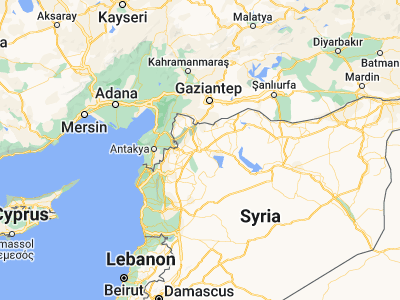 Map showing location of Aleppo (36.20124, 37.16117)