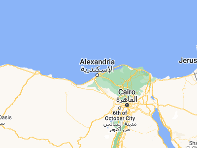 Map showing location of Alexandria (31.21564, 29.95527)