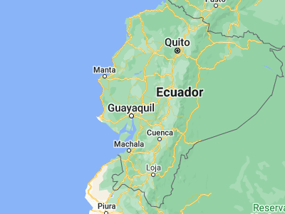 Map showing location of Alfredo Baquerizo Moreno (-1.91667, -79.51667)