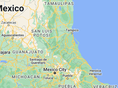 Map showing location of Alfredo M. Terrazas (21.46667, -98.85)
