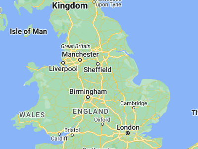 Map showing location of Alfreton (53.0961, -1.38832)