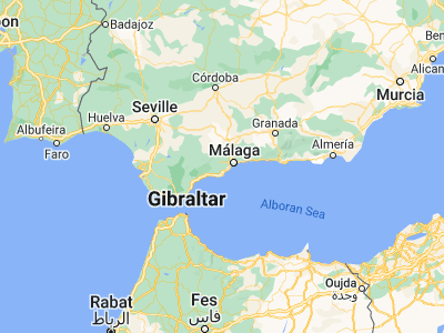 Map showing location of Alhaurín el Grande (36.643, -4.68728)