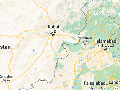 Map showing location of ‘Alī Khēl (33.94253, 69.71908)