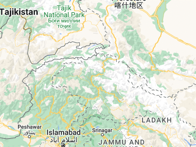 Map showing location of Alīābad (36.30703, 74.61545)
