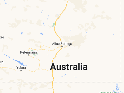 Map showing location of Alice Springs (-23.69748, 133.88362)