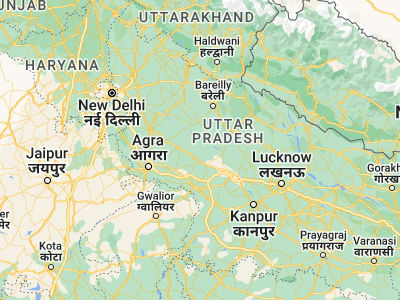 Map showing location of Alīganj (27.49435, 79.17045)