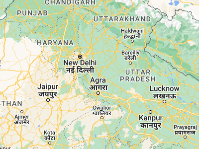 Map showing location of Alīgarh (27.88334, 78.07475)