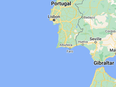 Map showing location of Aljezur (37.31915, -8.8033)