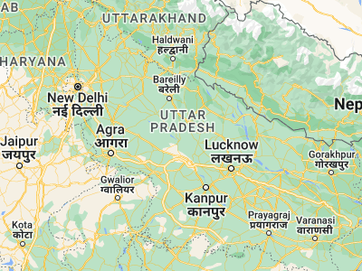 Map showing location of Allāhganj (27.54559, 79.6873)