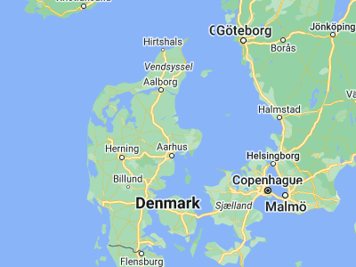 Map showing location of Allingåbro (56.46495, 10.33409)