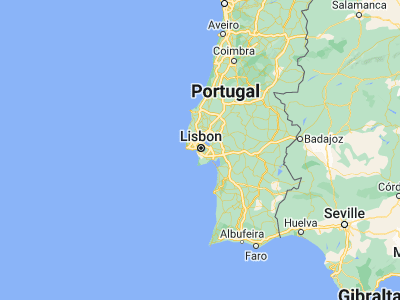 Map showing location of Almada (38.67902, -9.1569)