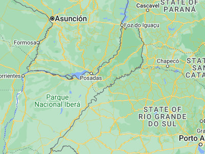 Map showing location of Almafuerte (-27.50518, -55.39497)