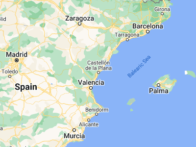 Map showing location of Almassora (39.95, -0.05)