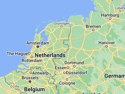 Map showing location of Almelo (52.35667, 6.6625)