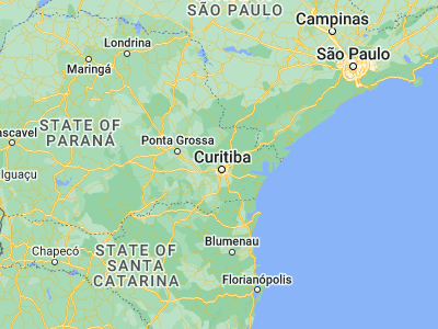 Map showing location of Almirante Tamandaré (-25.32472, -49.31)