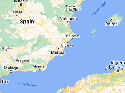 Map showing location of Almoradí (38.10879, -0.79197)