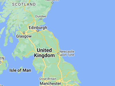 Map showing location of Alnwick (55.41318, -1.70563)