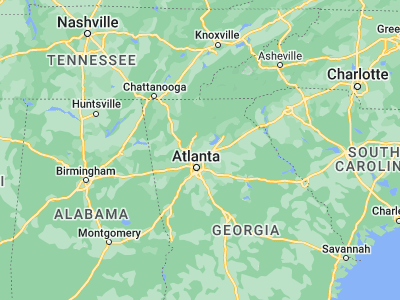 Map showing location of Alpharetta (34.07538, -84.29409)