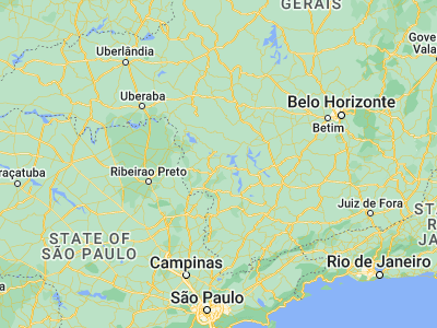 Map showing location of Alpinópolis (-20.86361, -46.38806)